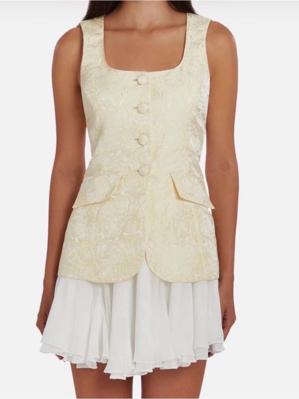 Amanda Uprichard- Sleeveless Button-Front Dress